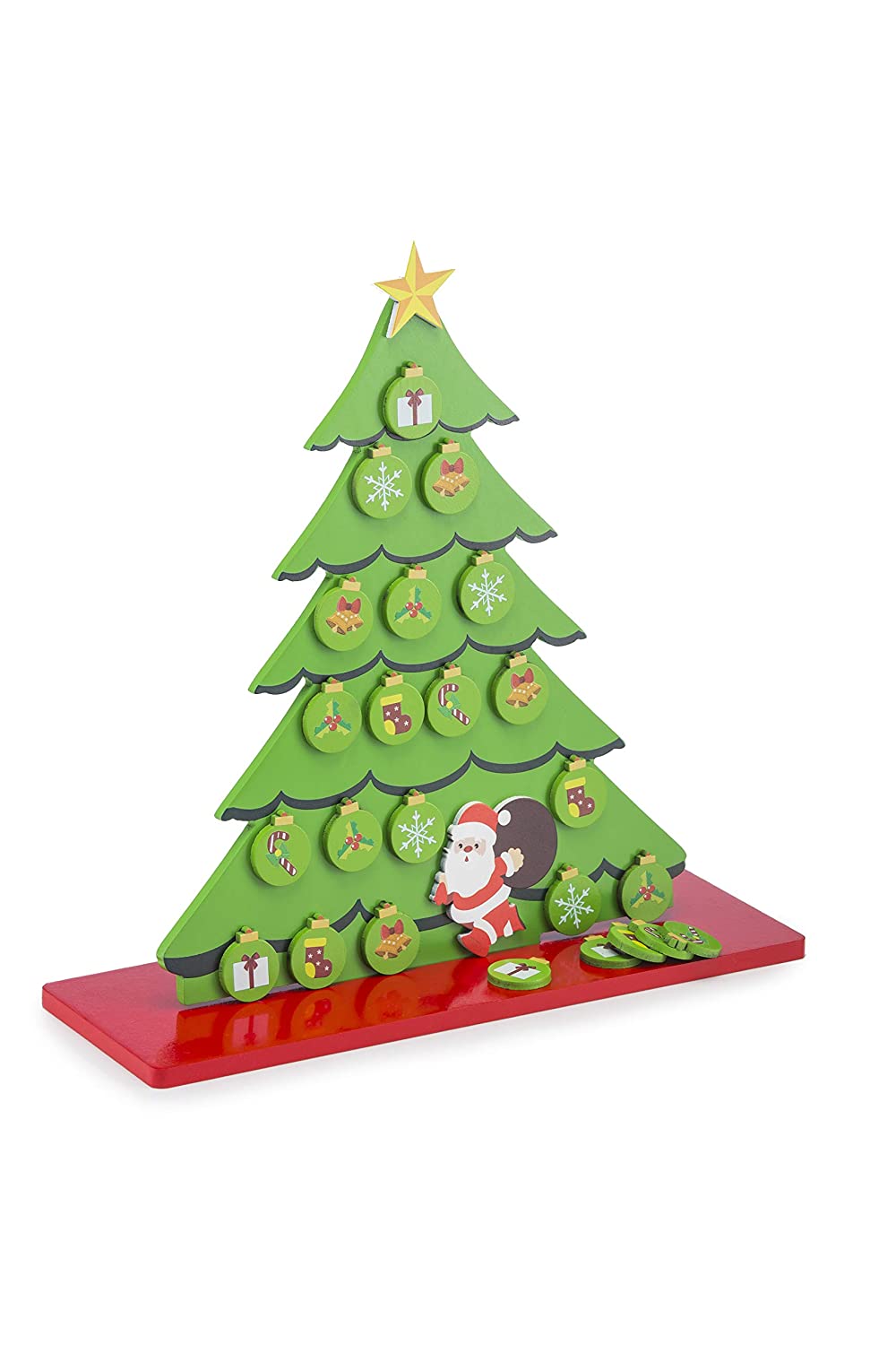 Eco friendly Christmas Tree with Ornaments (Wooden & Magnetic Table Top tree)