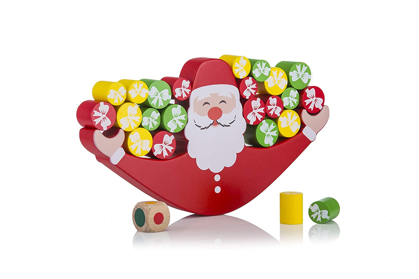 Wobbly Wooden Balancing Santa Game