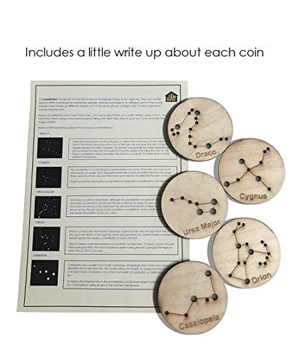 Little Star Gazers' Wooden Constellation Coins (5 Pieces)