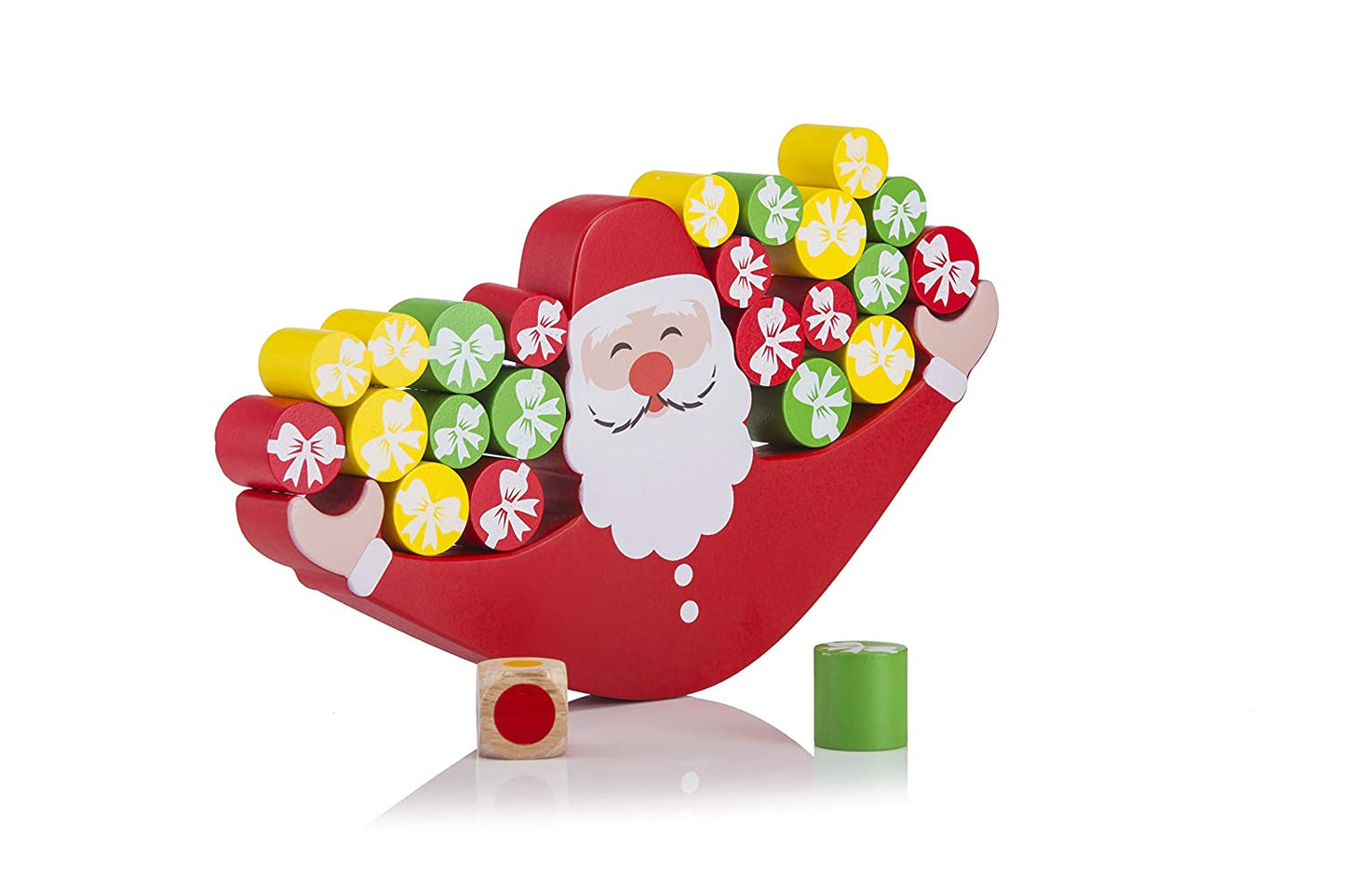 Wobbly Wooden Balancing Santa Game