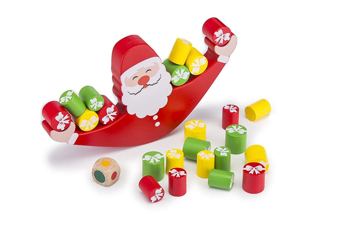 Wobbly Wooden Balancing Santa Game