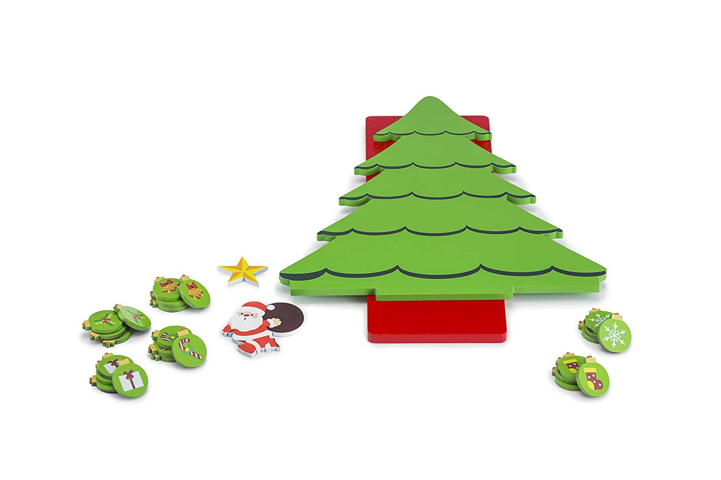 Eco friendly Christmas Tree with Ornaments (Wooden & Magnetic Table Top tree)