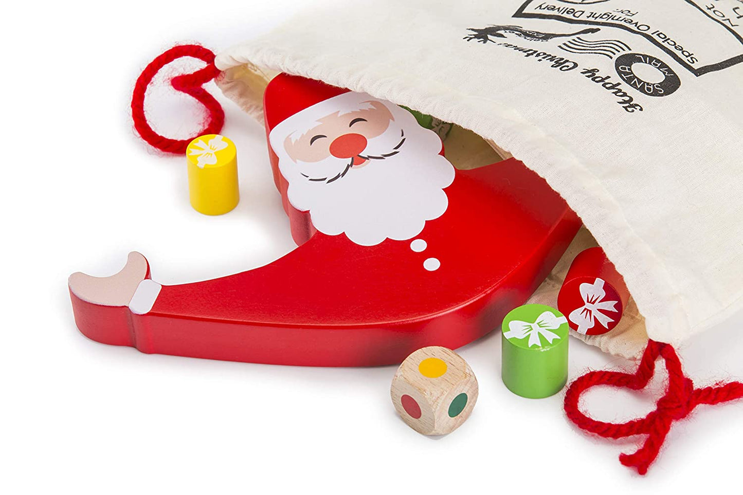 Wobbly Wooden Balancing Santa Game