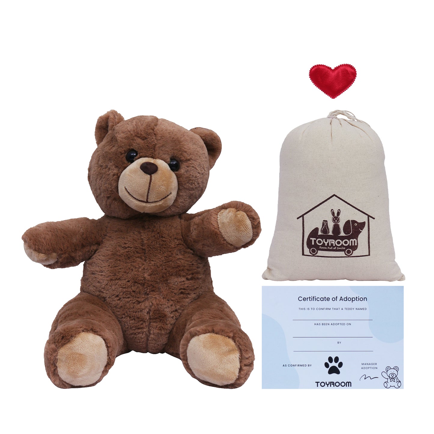 Toyroom-DIY Teddy Bear-Make Your Own Stuff Teddy ( Includes stuffing, birth certificate and a heart)