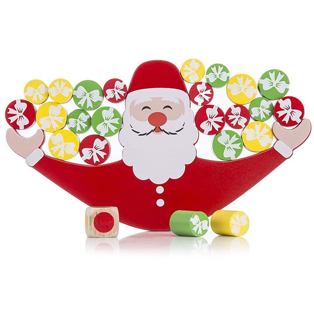 Wobbly Wooden Balancing Santa Game