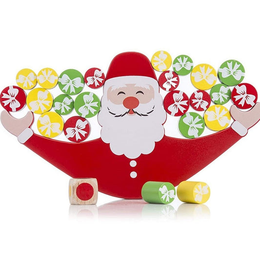 Wobbly Wooden Balancing Santa Game