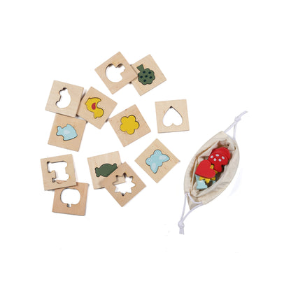Wooden Feel and Match Sensory Memory Game