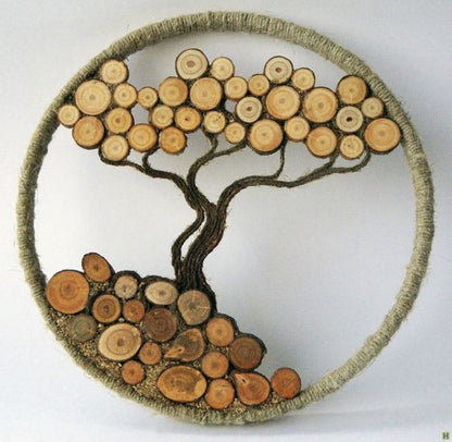 Wooden branch slices - Art & Craft accessory (approx. 50 pieces)