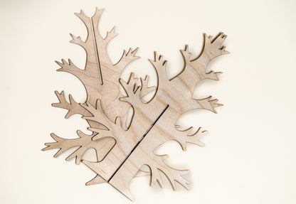 Toyroom Minimalistic Sustainable wooden DIY christmas tree with Star