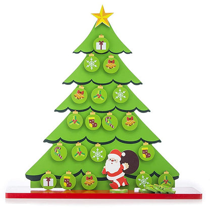 Eco friendly Christmas Tree with Ornaments (Wooden & Magnetic Table Top tree)