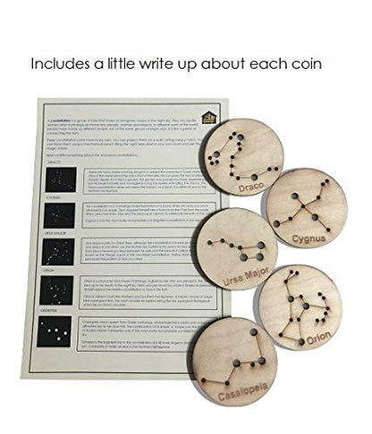 Little Star Gazers' Wooden Constellation Coins (5 Pieces)
