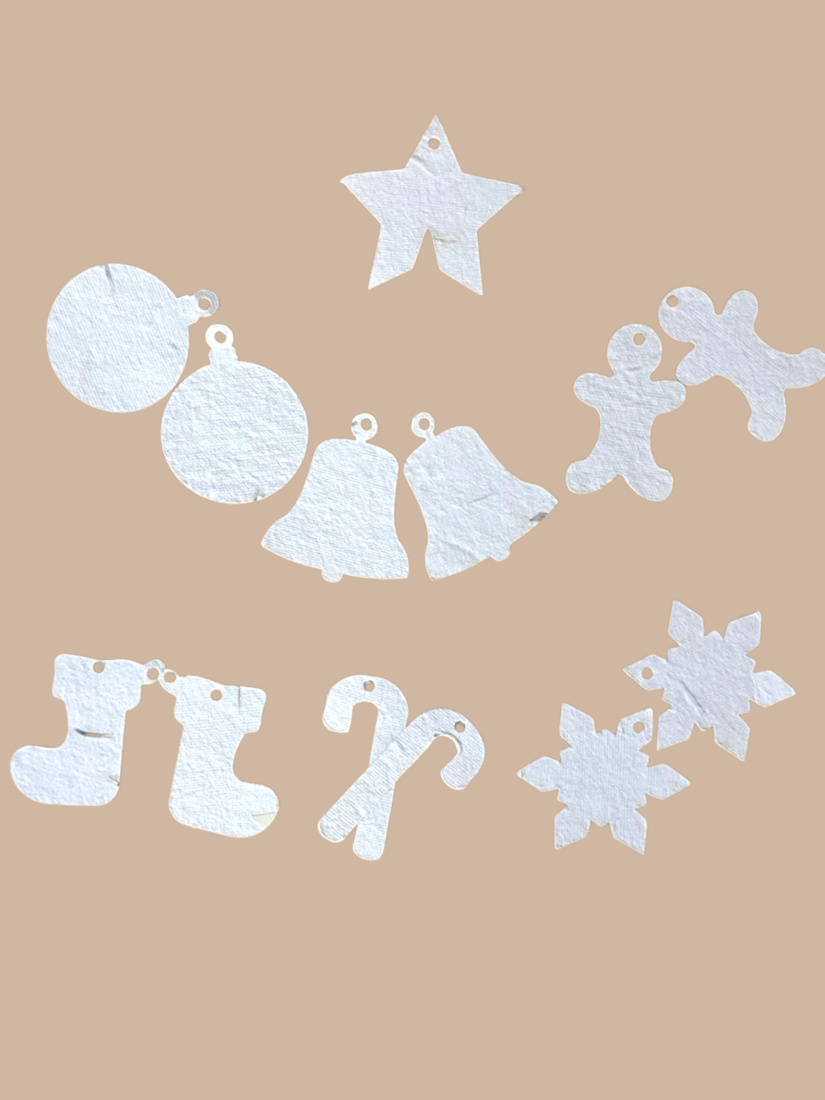 Toyroom Eco friendly Seed Paper Christmas Ornamnets (Set of 12)