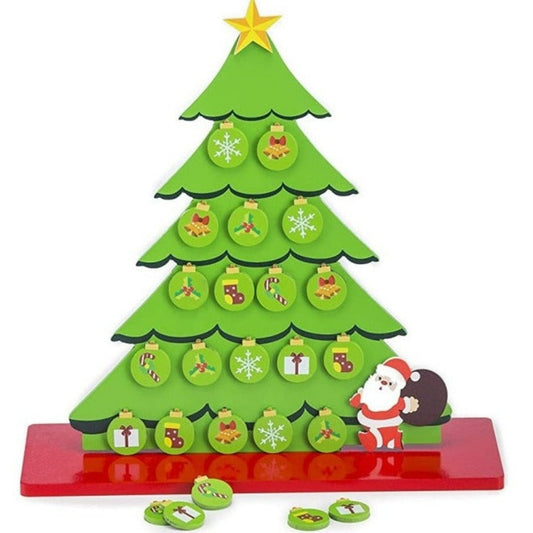 Eco friendly Christmas Tree with Ornaments (Wooden & Magnetic Table Top tree)