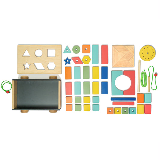 Toyroom-All A Toddler Needs Complete First Block Set (52 pieces) 12  in 1 activity set