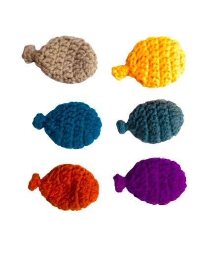 Toyroom Reusable Crochet Water balloons for sensory play Summer fun water play (set of 6 assorted colors)