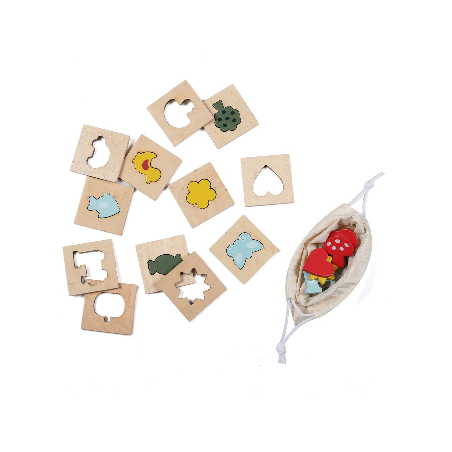 Wooden Feel and Match Sensory Memory Game