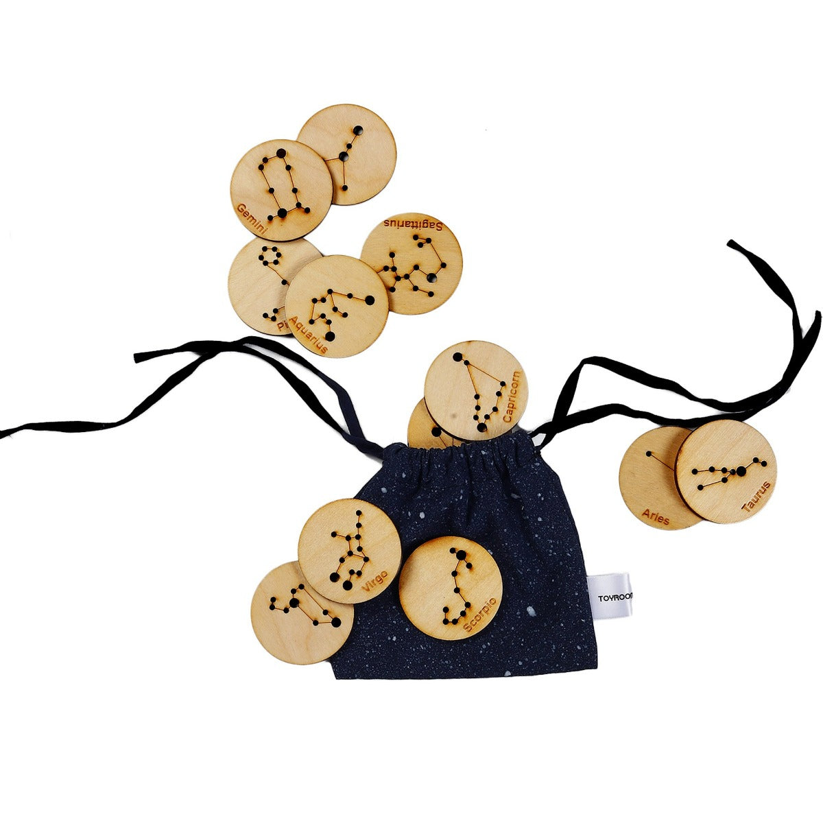 Little Star Gazers' Wooden Constellation Coins (12 Pieces)