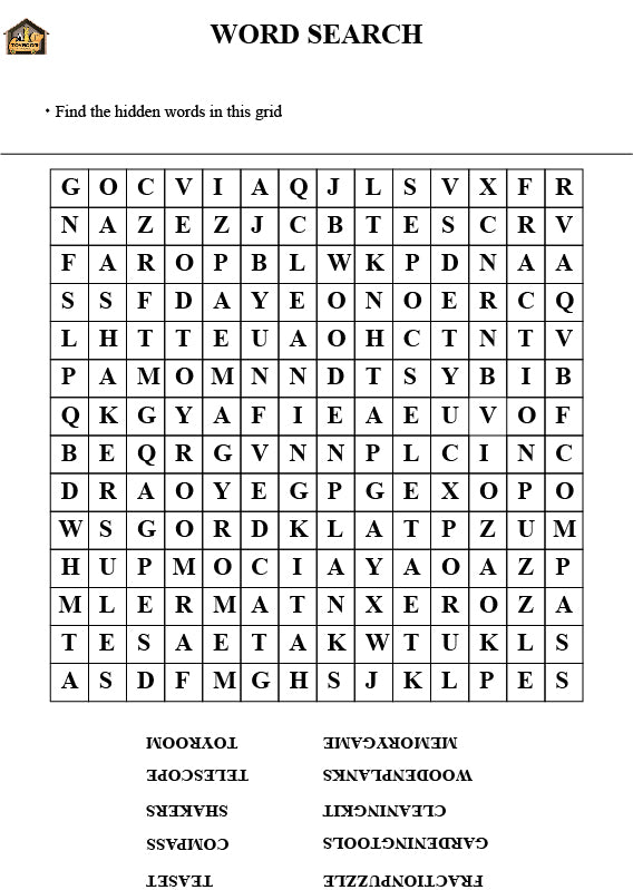 Road Trip games - Word Search