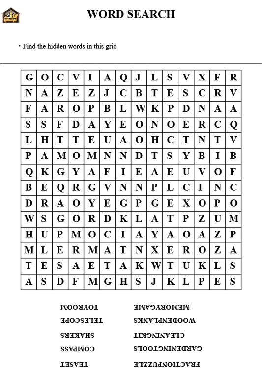 Road Trip games - Word Search